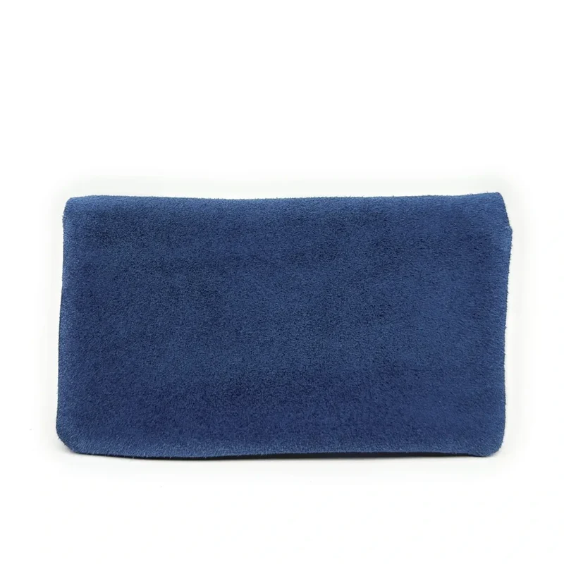 Pochette porte-monnaie en daim COMPO SUEDE Bleu denim