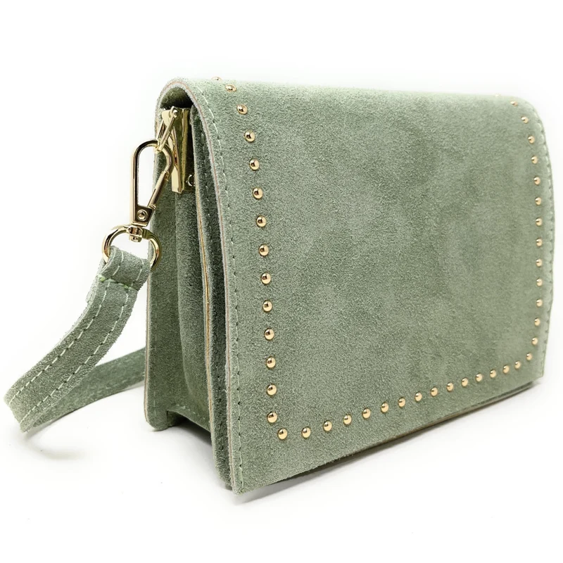 Sac bandoulière en daim LITTLE ITALY Vert pastel