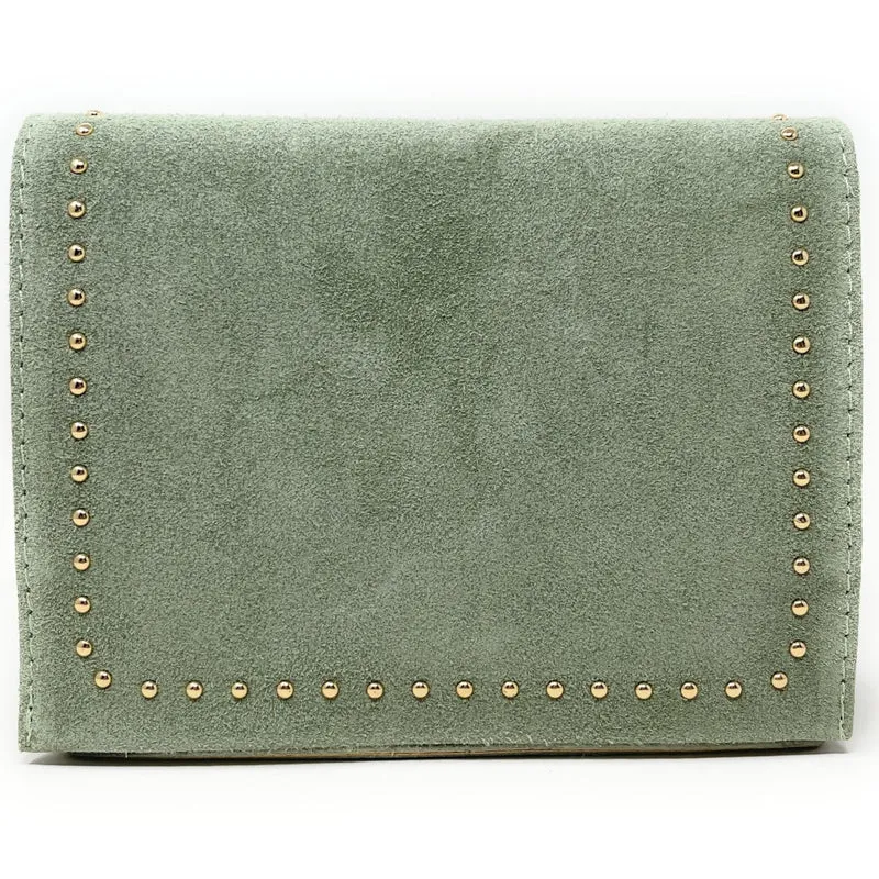 Sac bandoulière en daim LITTLE ITALY Vert pastel