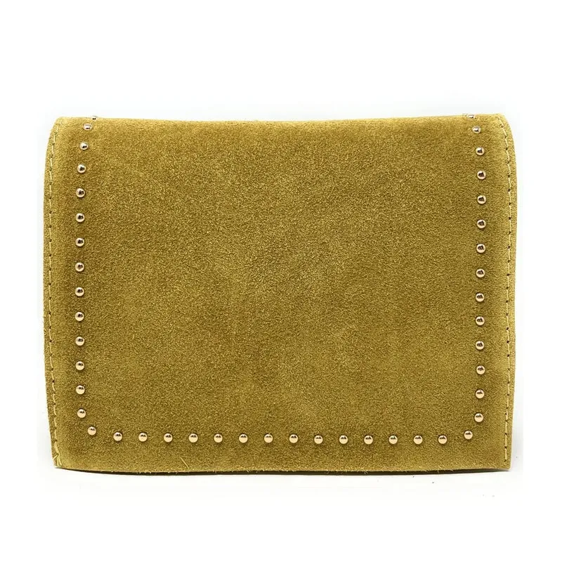 Sac bandoulière en daim LITTLE ITALY Jaune Moutarde