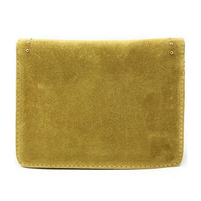 Sac bandoulière en daim LITTLE ITALY Jaune Moutarde