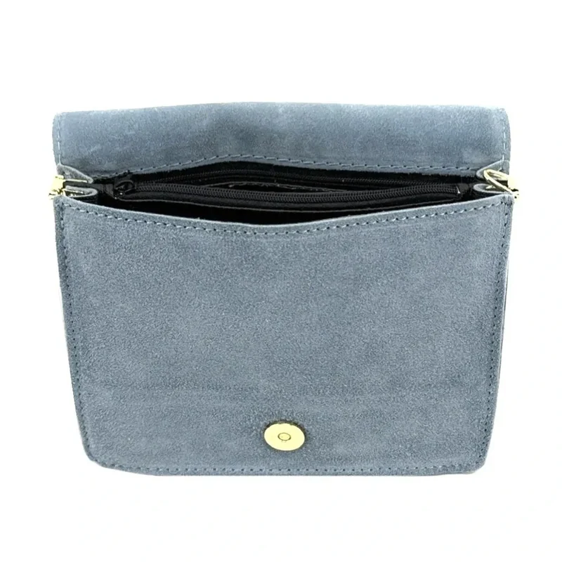 Sac bandoulière en daim LITTLE ITALY Bleu pastel