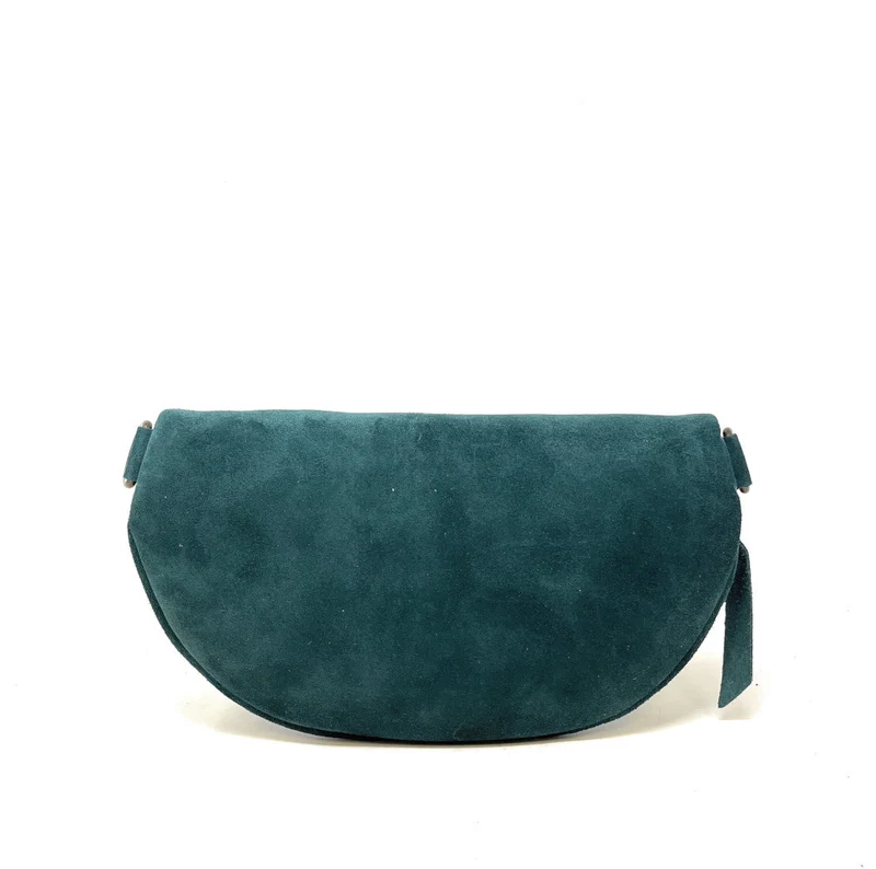 Sac banane en daim LOU SUE Vert forêt