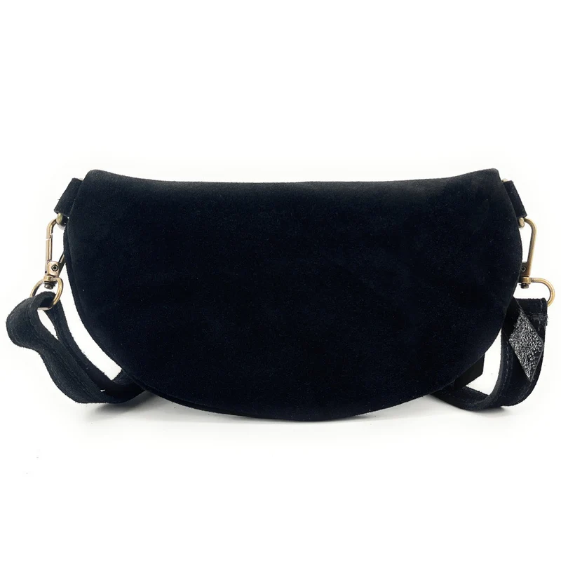 Sac banane en daim LOU SUE Noir