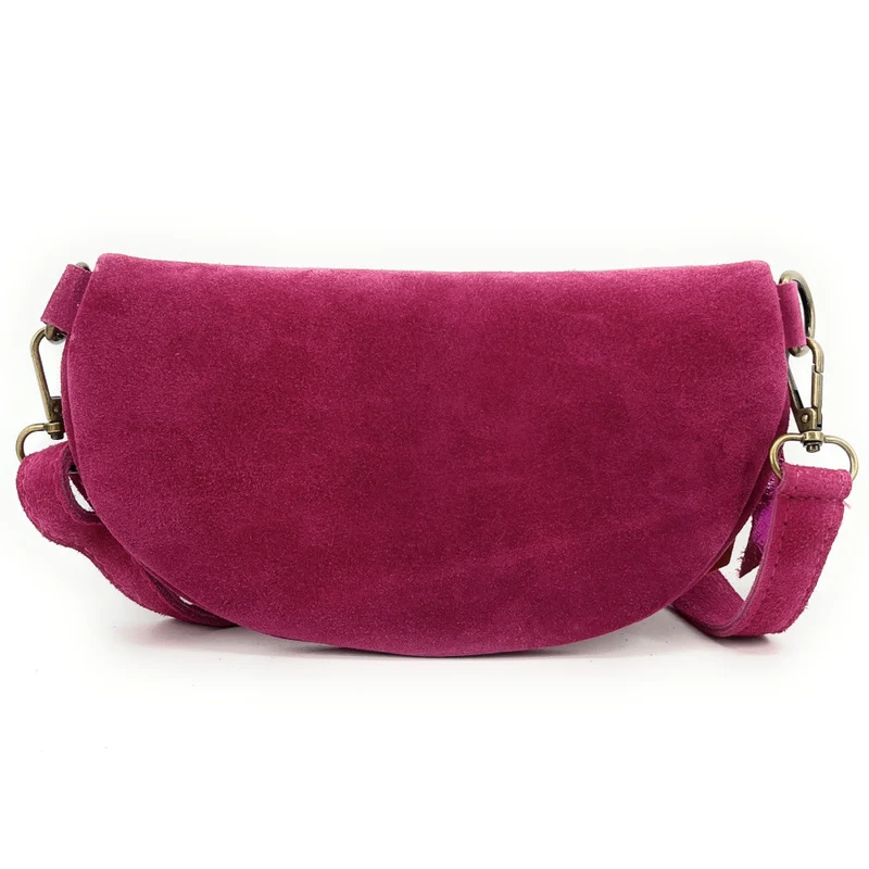 Sac banane en daim LOU SUE Rose fuchsia