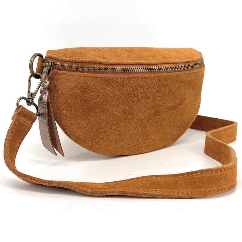 Sac banane en daim LOU SUE Camel