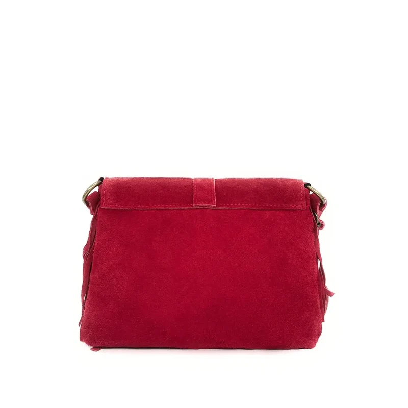 Sac à main en daim PARAISO Rouge intense