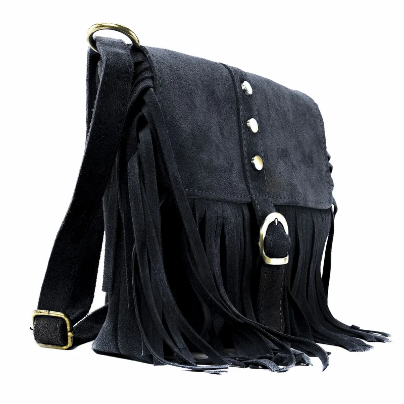 Sac à main en daim PARAISO Noir