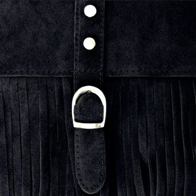 Sac à main en daim PARAISO Noir