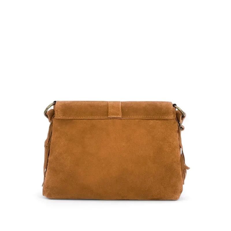 Sac à main en daim PARAISO Camel foncé
