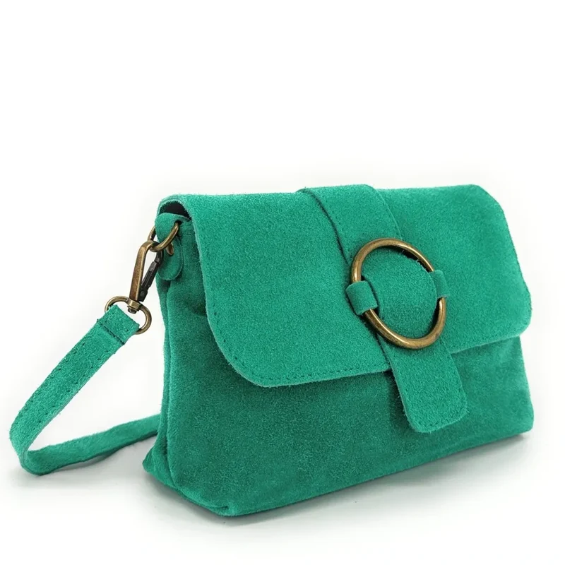Sac à main en daim VERONE SUEDE Vert menthe