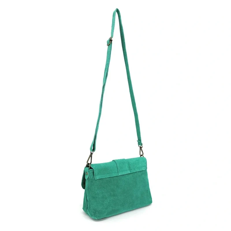 Sac à main en daim VERONE SUEDE Vert menthe