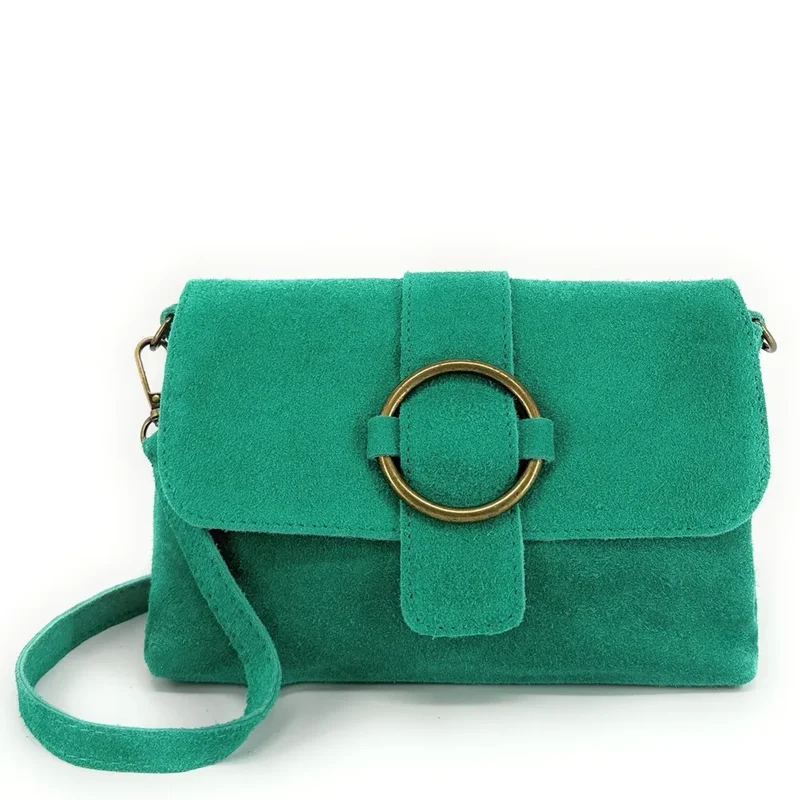 Sac à main en daim VERONE SUEDE Vert menthe