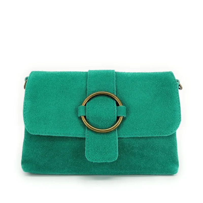 Sac à main en daim VERONE SUEDE Vert menthe