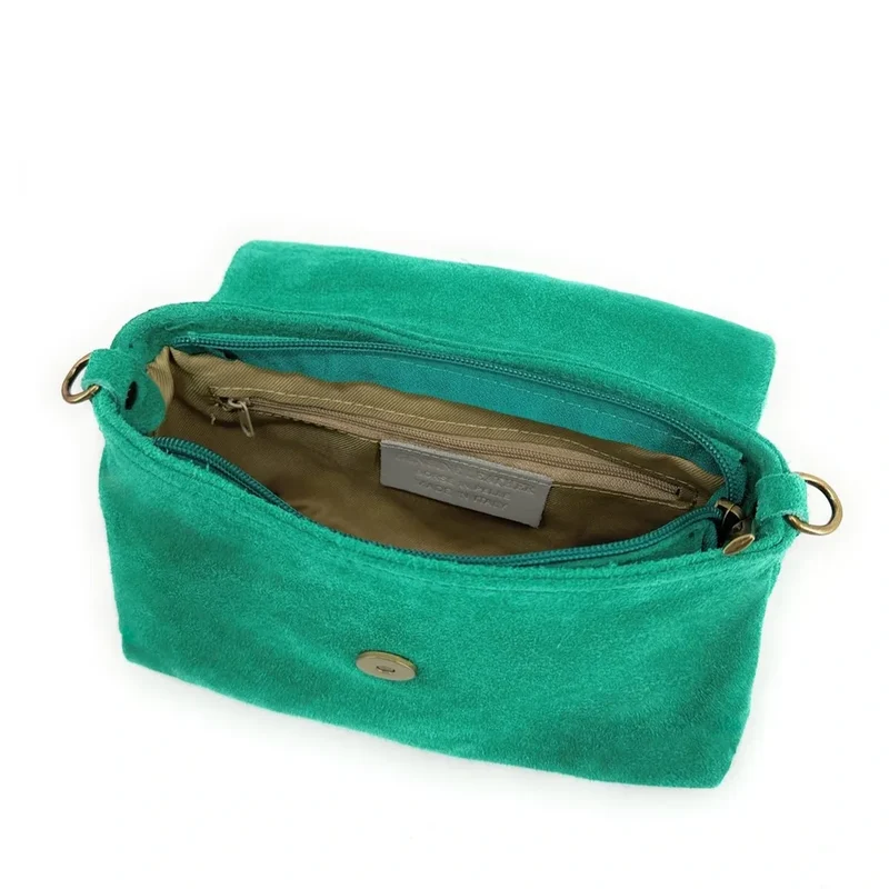 Sac à main en daim VERONE SUEDE Vert menthe