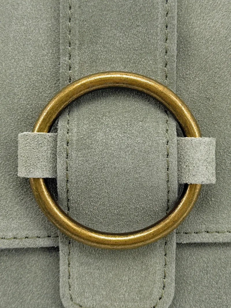 Sac à main en daim VERONE SUEDE Vert amande