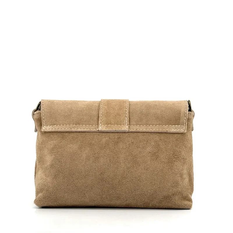 Sac à main en daim VERONE SUEDE Taupe clair