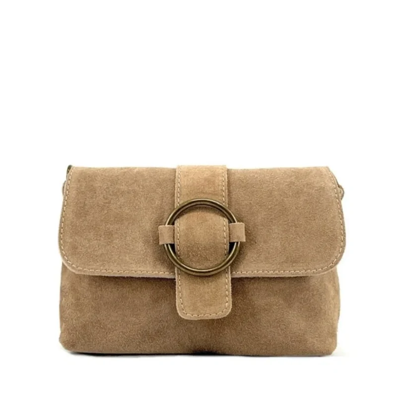 Sac à main en daim VERONE SUEDE Taupe clair