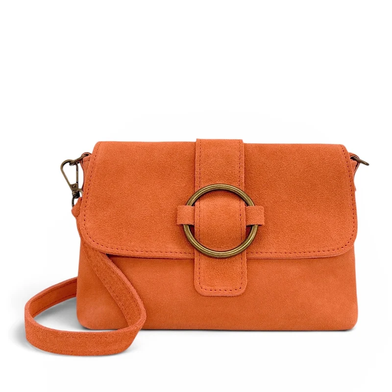 Sac à main en daim VERONE SUEDE Mandarine