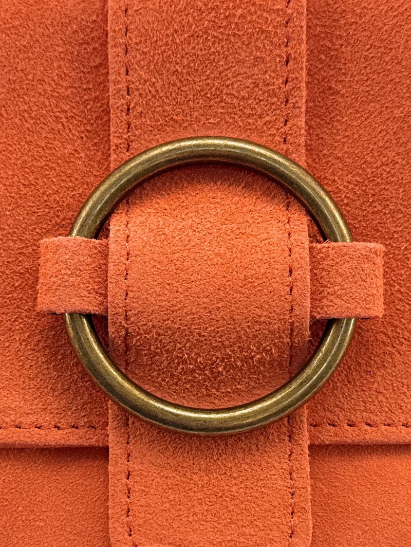 Sac à main en daim VERONE SUEDE Mandarine