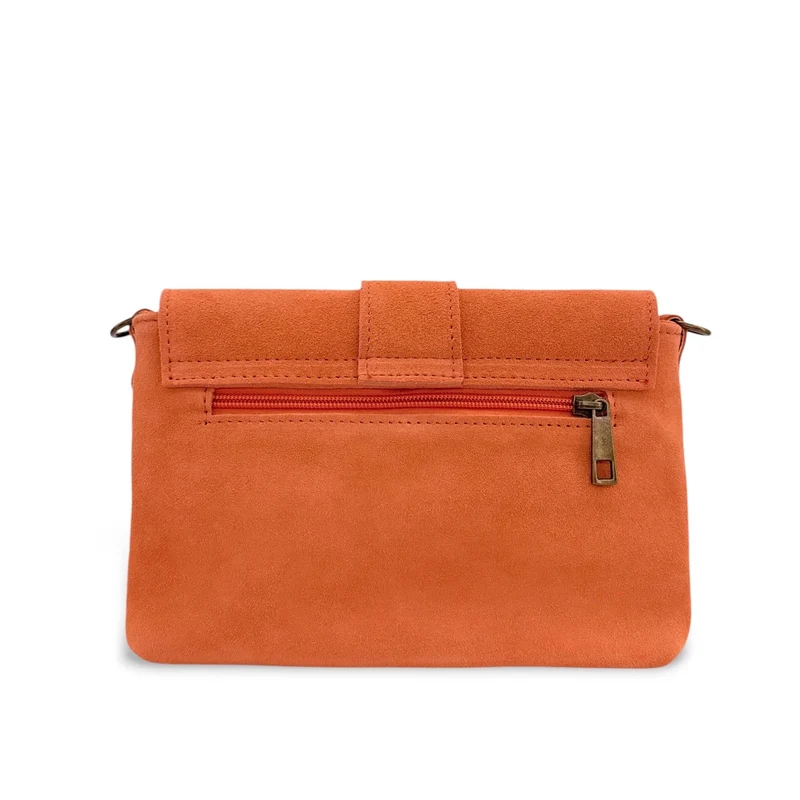 Sac à main en daim VERONE SUEDE Mandarine
