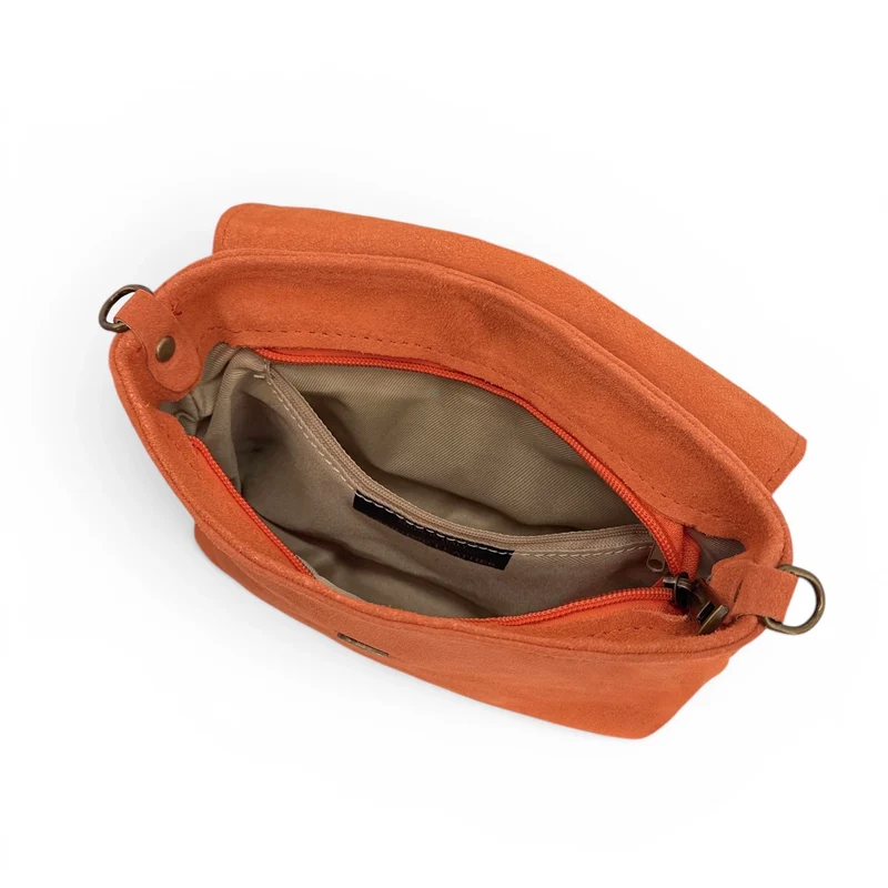 Sac à main en daim VERONE SUEDE Mandarine