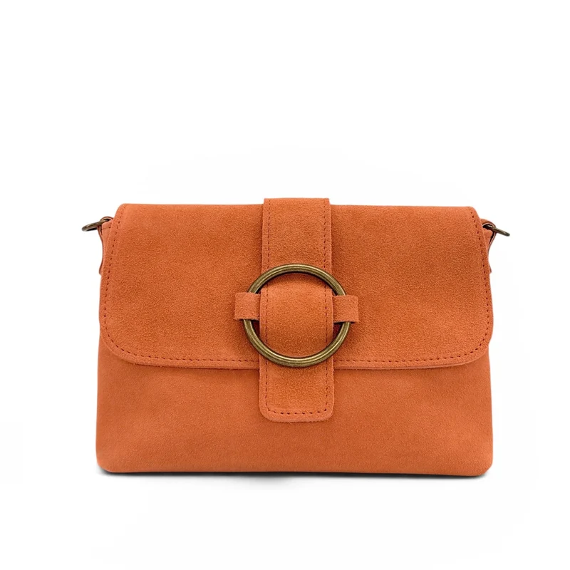 Sac à main en daim VERONE SUEDE Mandarine
