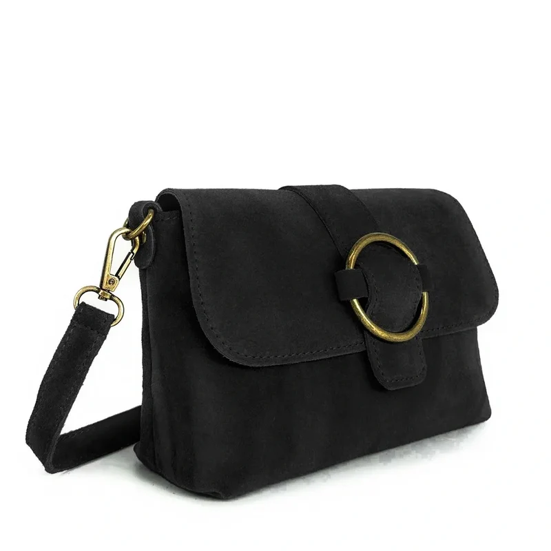 Sac à main en daim VERONE SUEDE Noir
