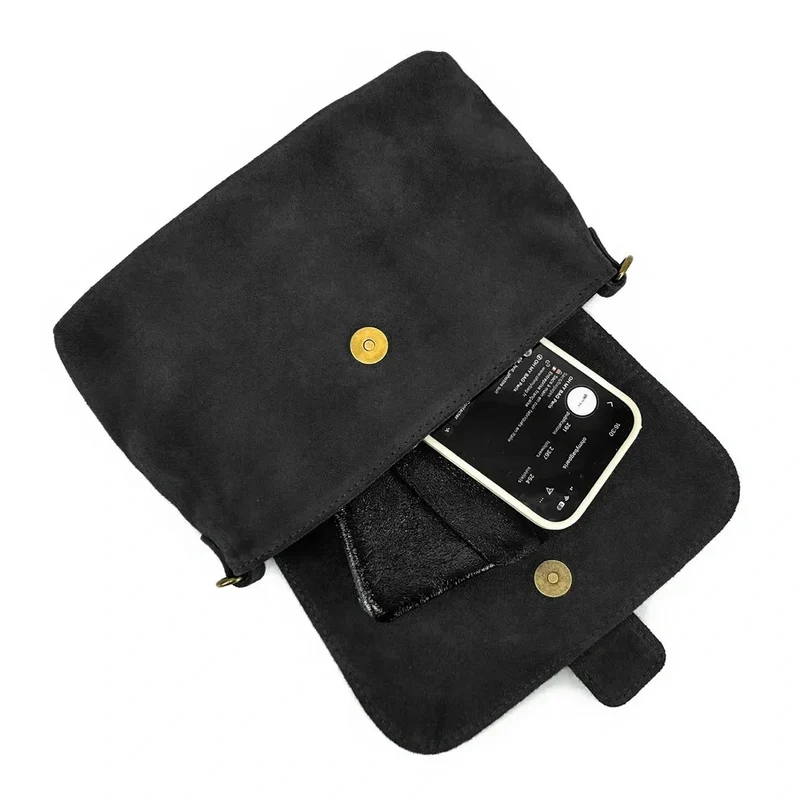 Sac à main en daim VERONE SUEDE Noir