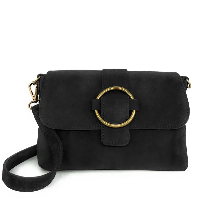 Sac à main en daim VERONE SUEDE Noir