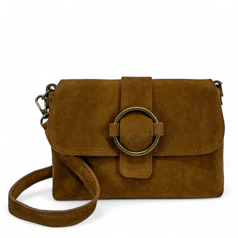 Sac à main en daim VERONE SUEDE Marron cannelle