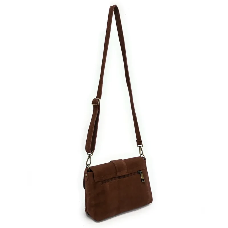 Sac à main en daim VERONE SUEDE Marron chocolat