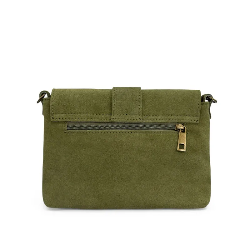 Sac à main en daim VERONE SUEDE Kaki