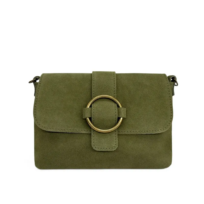Sac à main en daim VERONE SUEDE Kaki