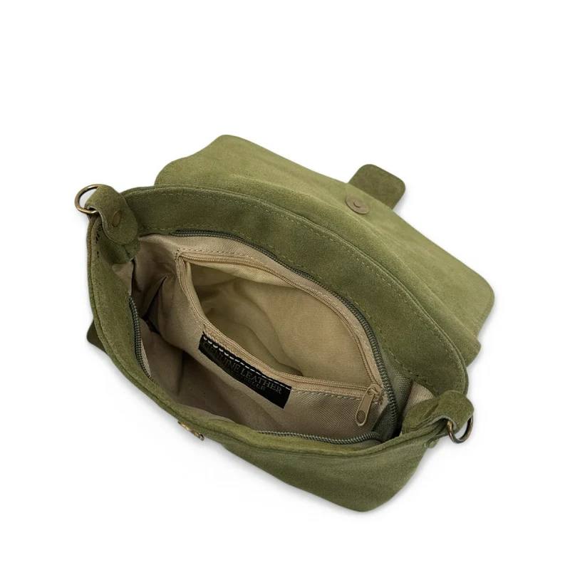 Sac à main en daim VERONE SUEDE Kaki