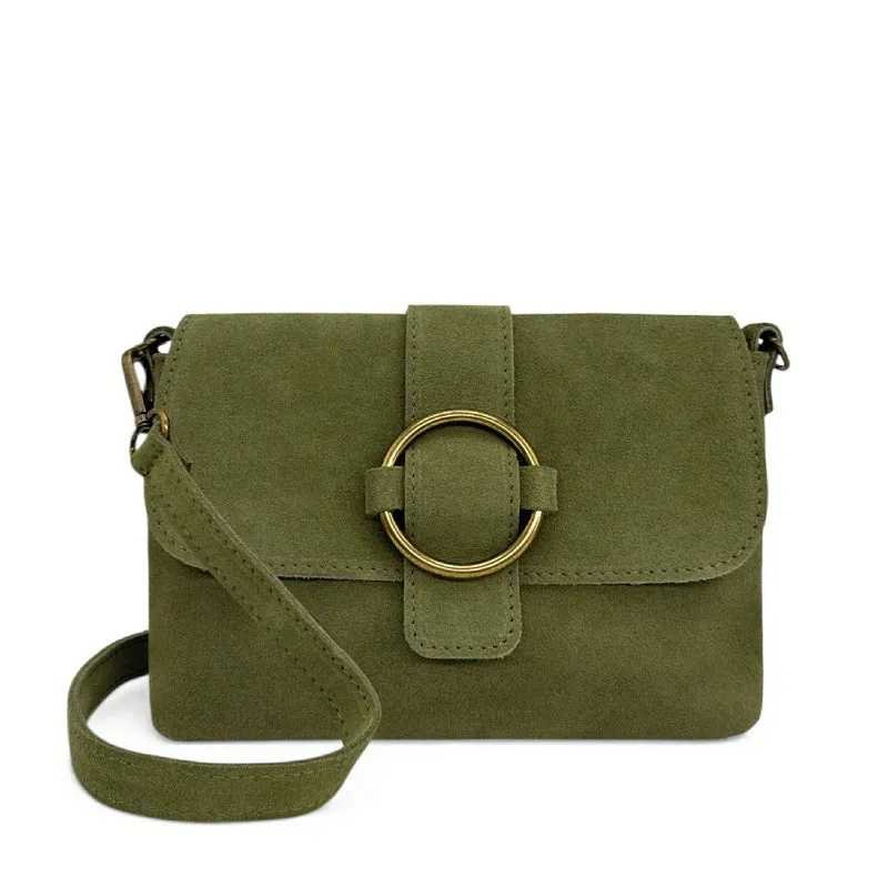 Sac à main en daim VERONE SUEDE Kaki