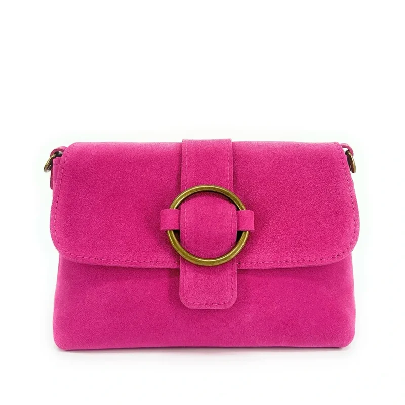 Sac à main en daim VERONE SUEDE Rose fuchsia