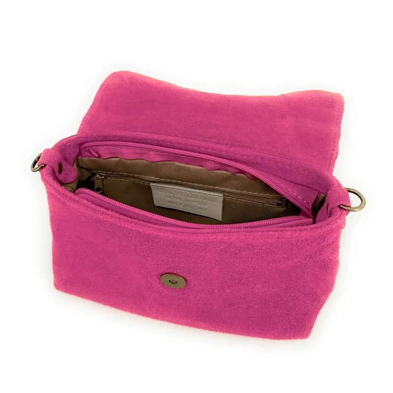 Sac à main en daim VERONE SUEDE Rose fuchsia