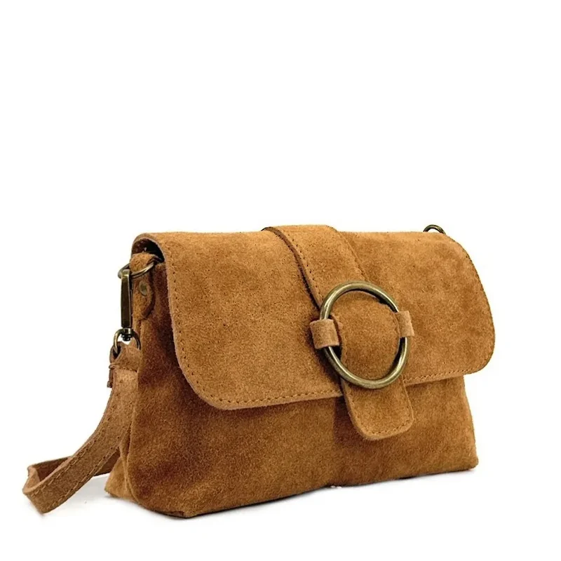 Sac à main en daim VERONE SUEDE Marron camel