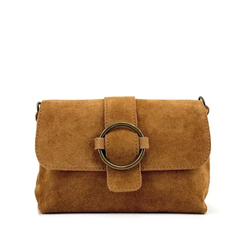 Sac à main en daim VERONE SUEDE Marron camel