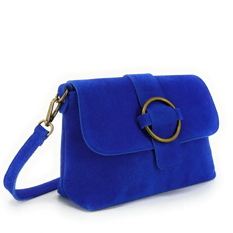 Sac à main en daim VERONE SUEDE Bleu roi