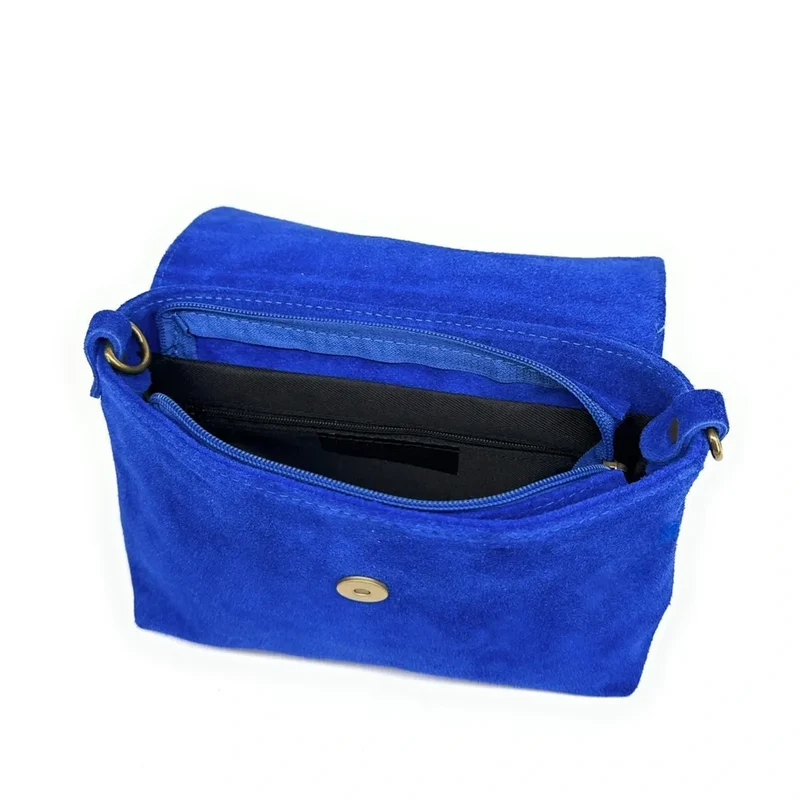 Sac à main en daim VERONE SUEDE Bleu roi