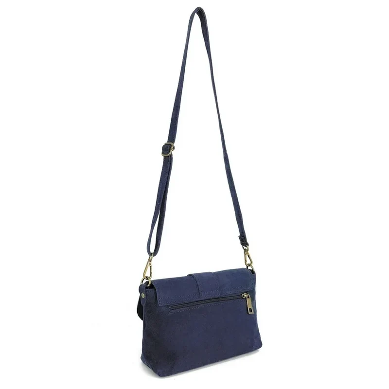 Sac à main en daim VERONE SUEDE Bleu profond