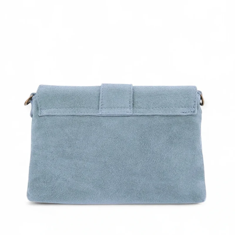 Sac à main en daim VERONE SUEDE Bleu pastel