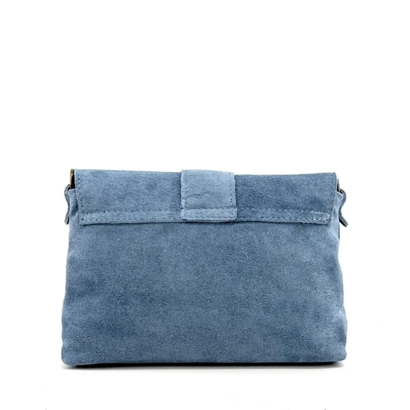 Sac à main en daim VERONE SUEDE Bleu denim