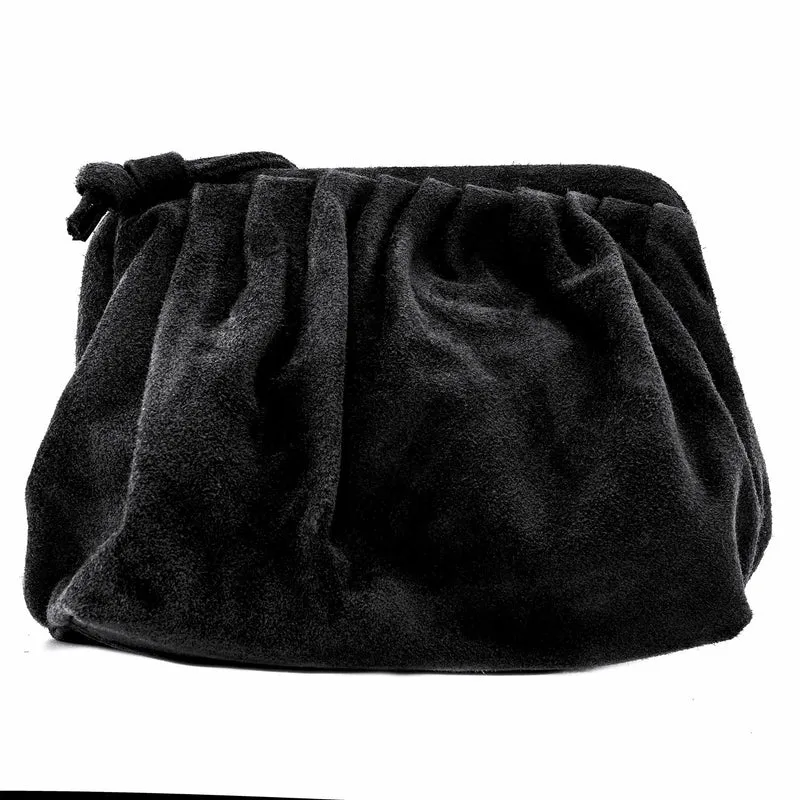Sac à main pouch en daim BRASILIA Noir