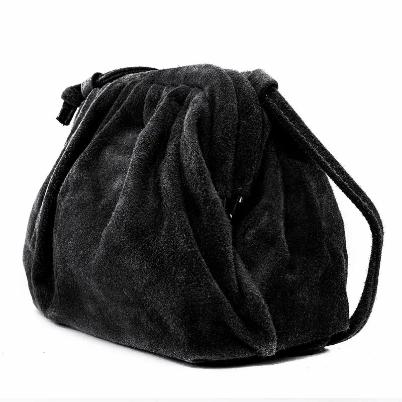 Sac à main pouch en daim BRASILIA Noir