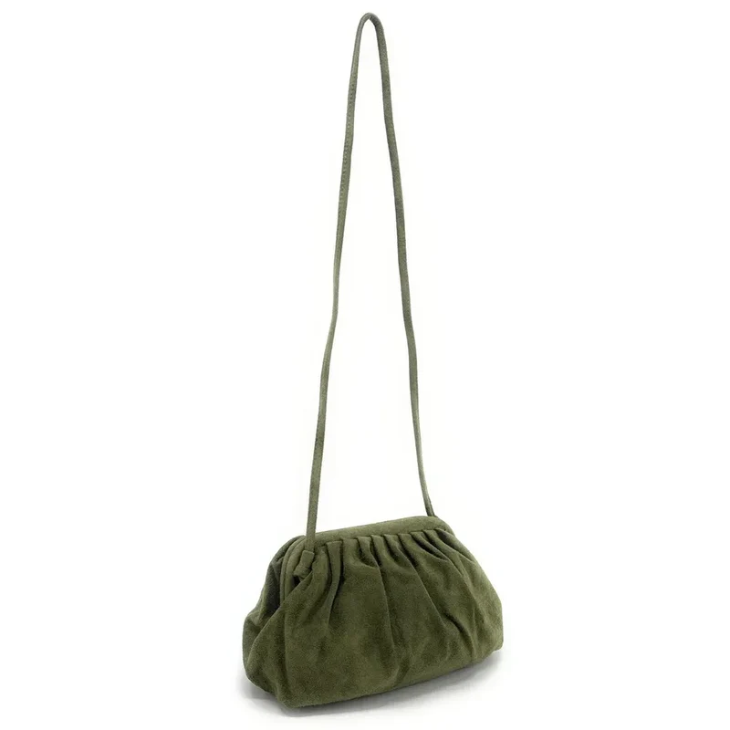 Sac à main pouch en daim BRASILIA Kaki