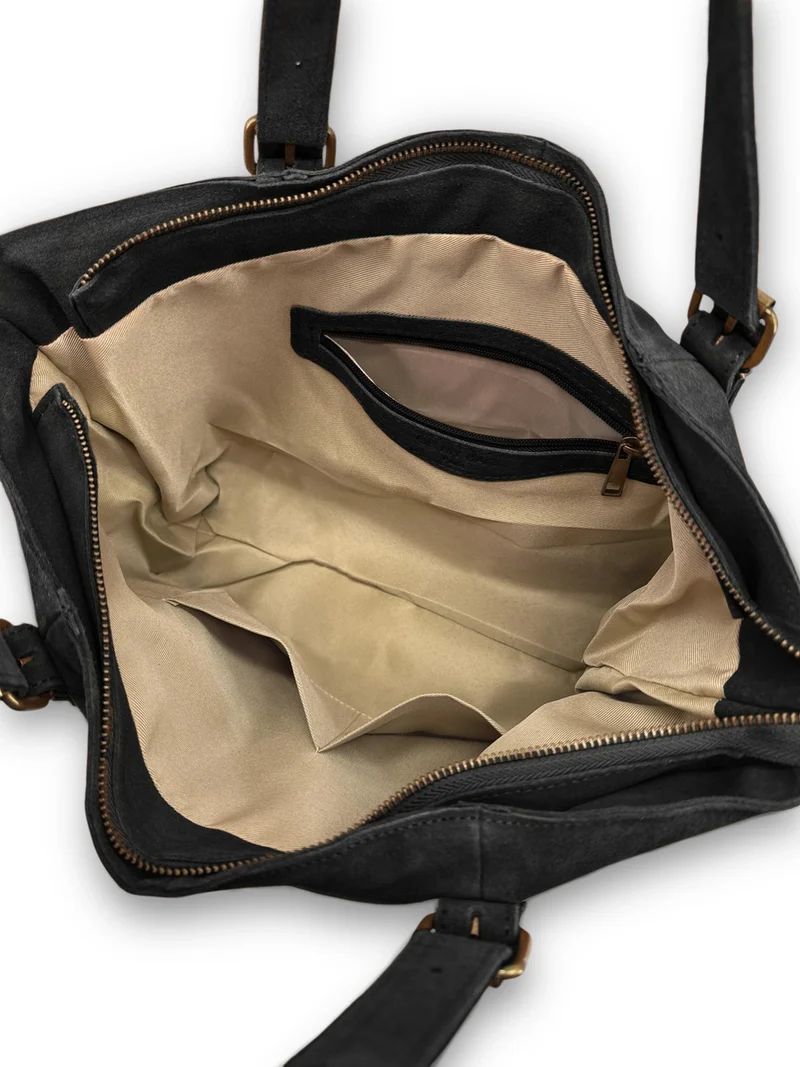 Sac cabas en daim TOKYO Noir