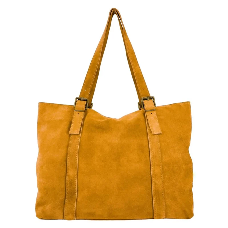 Sac cabas en daim TOKYO Jaune tournesol